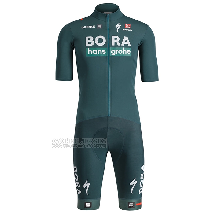 2024 Cycling Jersey Bora-Hansgrone Green Short Sleeve And Bib Short